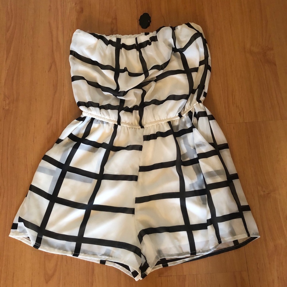 Strapless one piece short set new with tags.